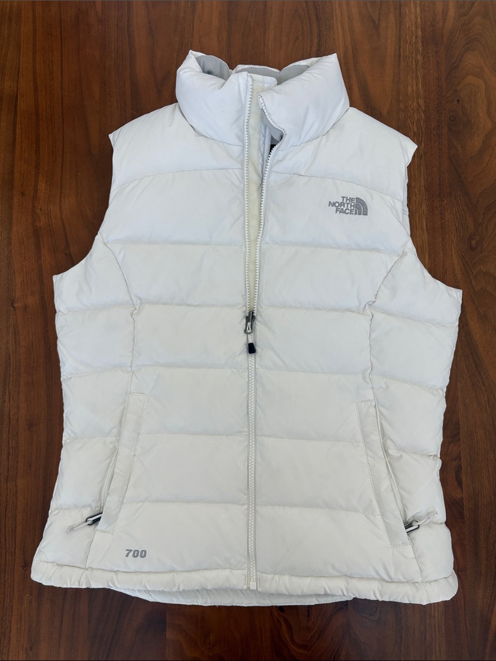 The North Face 700 Down Puffer Vest White Size Medium